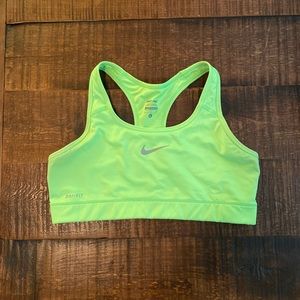 Nike Medium Support Sports Bra, lime green, large